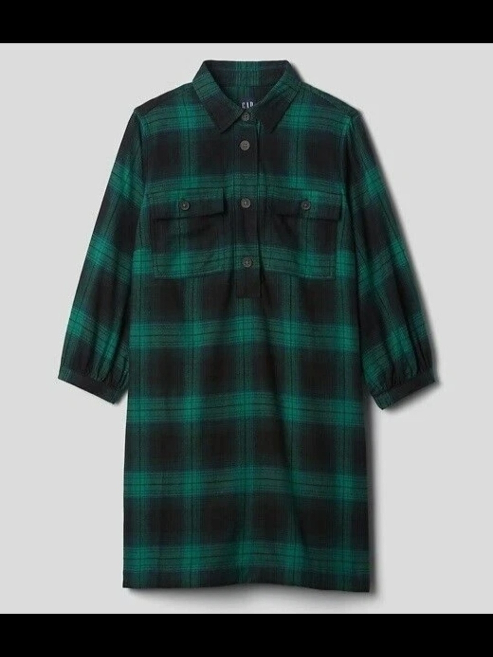 GAP Flannel Utility Mini Shirt Dress